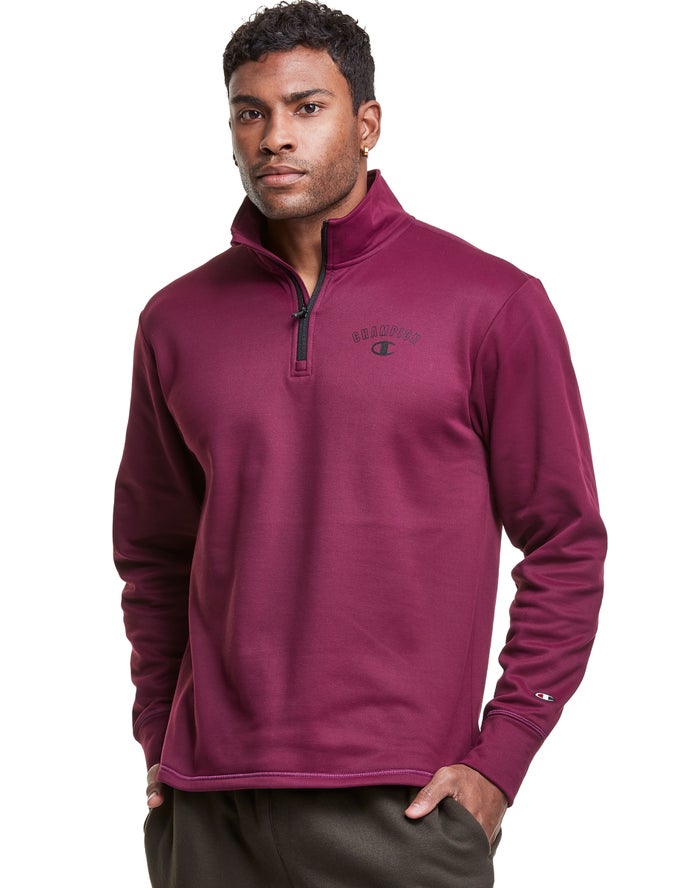 Sudadera Champion Hombre - Game Day 1/4 Zip Block Arch Logo ( Moradas ) 5381269-AC